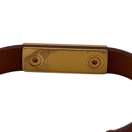 HERMES bracelet leather Red 2014 reval mini Women XS Used Authentic