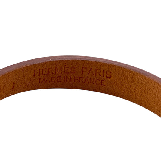 HERMES bracelet leather Red 2014 reval mini Women XS Used Authentic
