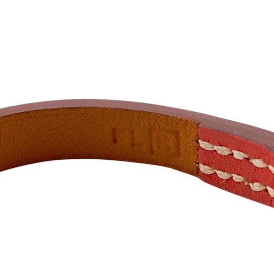 HERMES bracelet leather Red 2014 reval mini Women XS Used Authentic