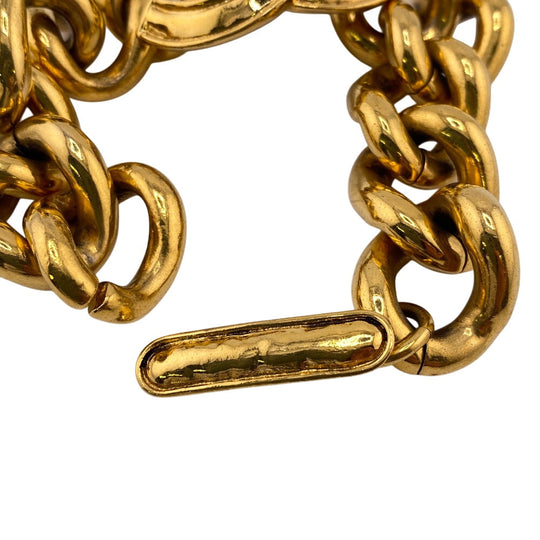 CHANEL bracelet Gold Plated gold COCO Mark Women Used Authentic