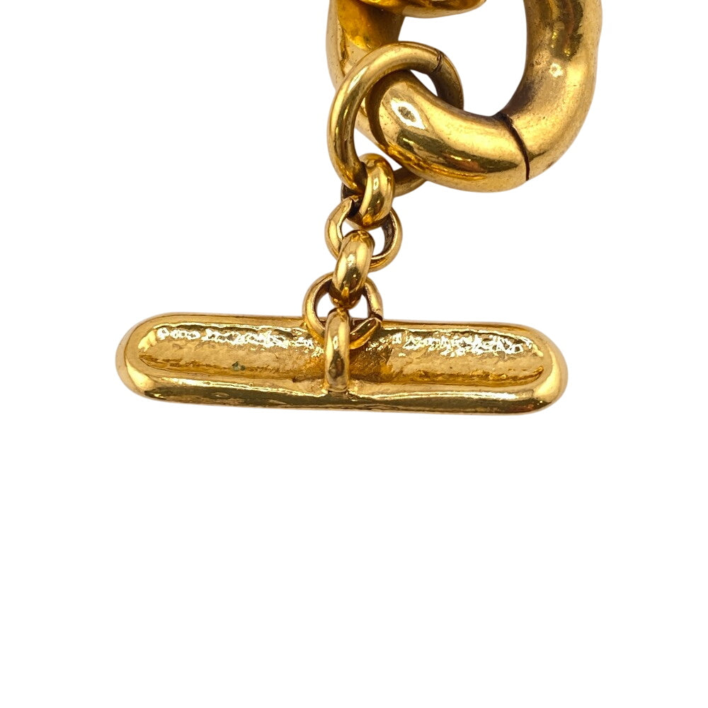 CHANEL bracelet Gold Plated gold COCO Mark Women Used Authentic