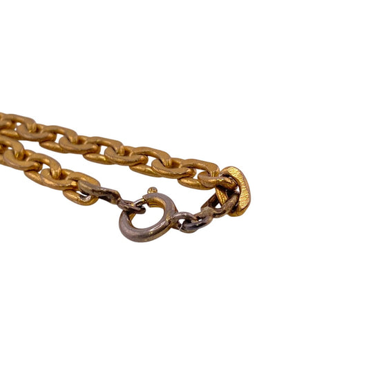 CHANEL Necklace Gold Plated gold 3312 Rhinestone COCO Mark Women Used Authentic
