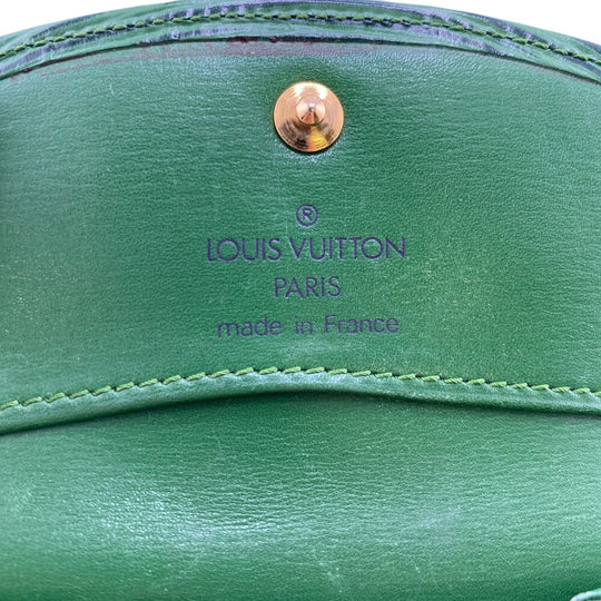 LOUIS VUITTON Coin case M63414 leather Borneo Green Epi Portomonet Simple unisex(Unisex) Used Authentic