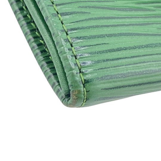 LOUIS VUITTON Coin case M63414 leather Borneo Green Epi Portomonet Simple unisex(Unisex) Used Authentic