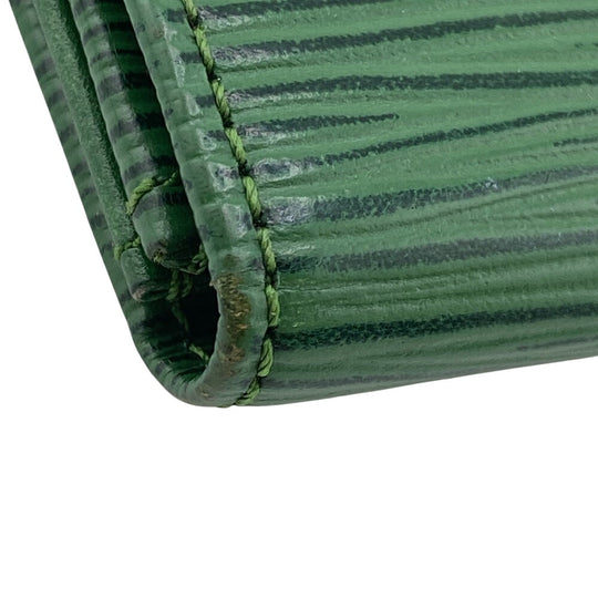 LOUIS VUITTON Coin case M63414 leather Borneo Green Epi Portomonet Simple unisex(Unisex) Used Authentic
