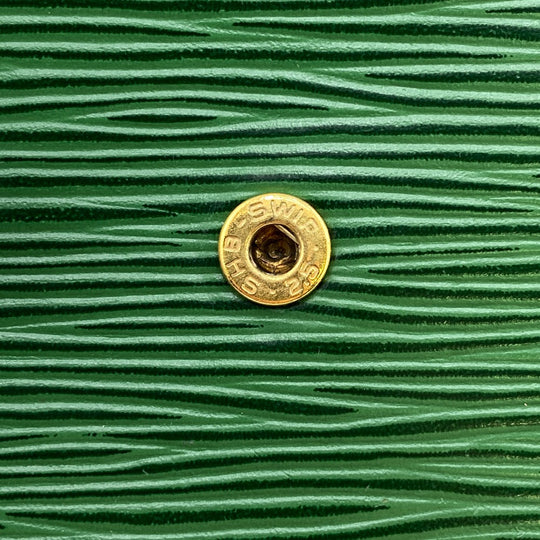 LOUIS VUITTON Coin case M63414 leather Borneo Green Epi Portomonet Simple unisex(Unisex) Used Authentic