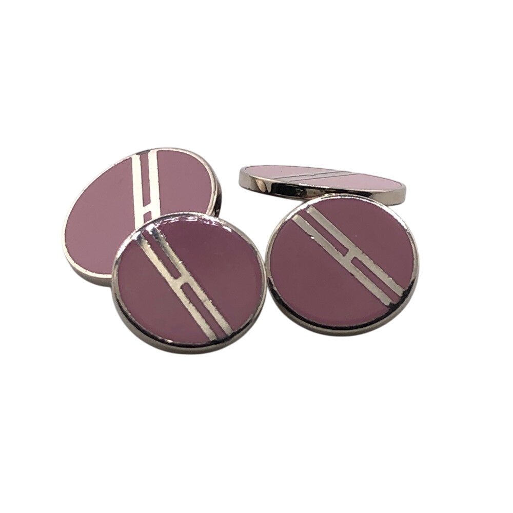 HERMES cuffs Silver, Metal pink mens Used Authentic