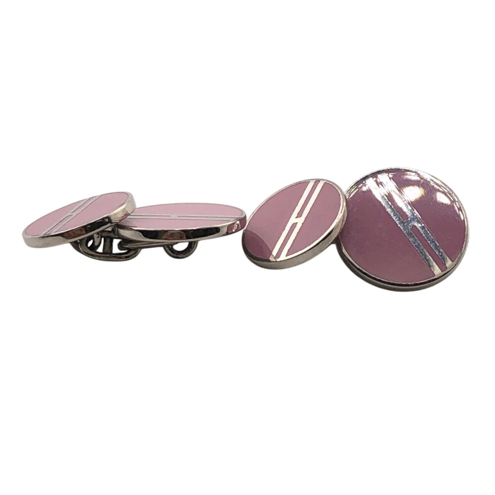 HERMES cuffs Silver, Metal pink mens Used Authentic