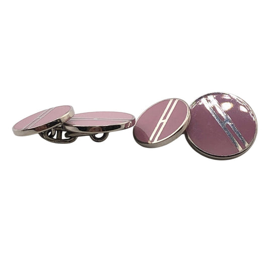 HERMES cuffs Silver, Metal pink mens Used Authentic
