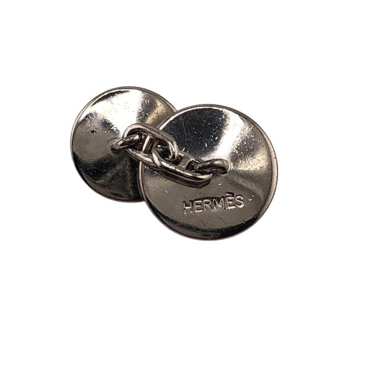 HERMES cuffs Silver, Metal pink mens Used Authentic