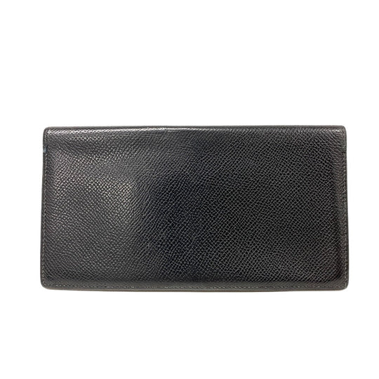HERMES Bill Compartment leather black Vintage Bifold Wallet Ohsaka unisex(Unisex) Used Authentic