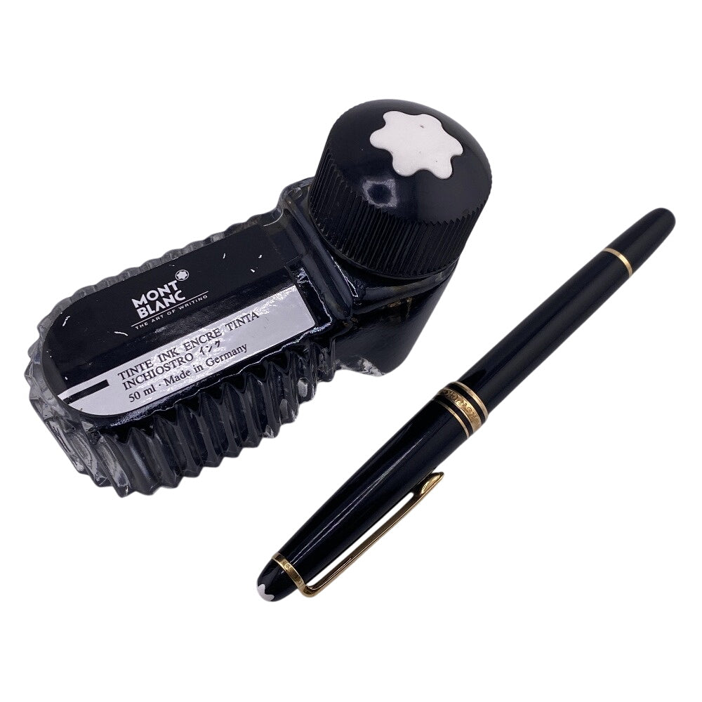 MONTBLANC fountain pen Resin, Gold Plated Nib: 14K black 4810 14K M Meistersteck mens Used Authentic