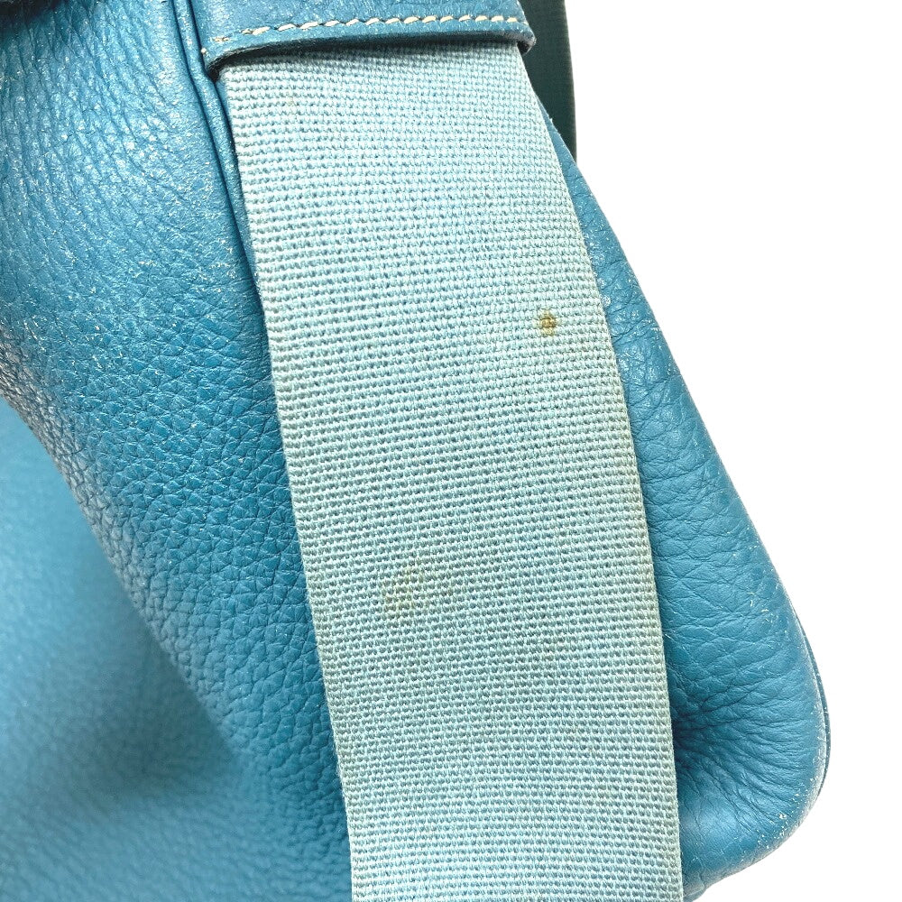 HERMES Shoulder Bag Taurillon Clemence blue Blue gene Sako Women Used Authentic