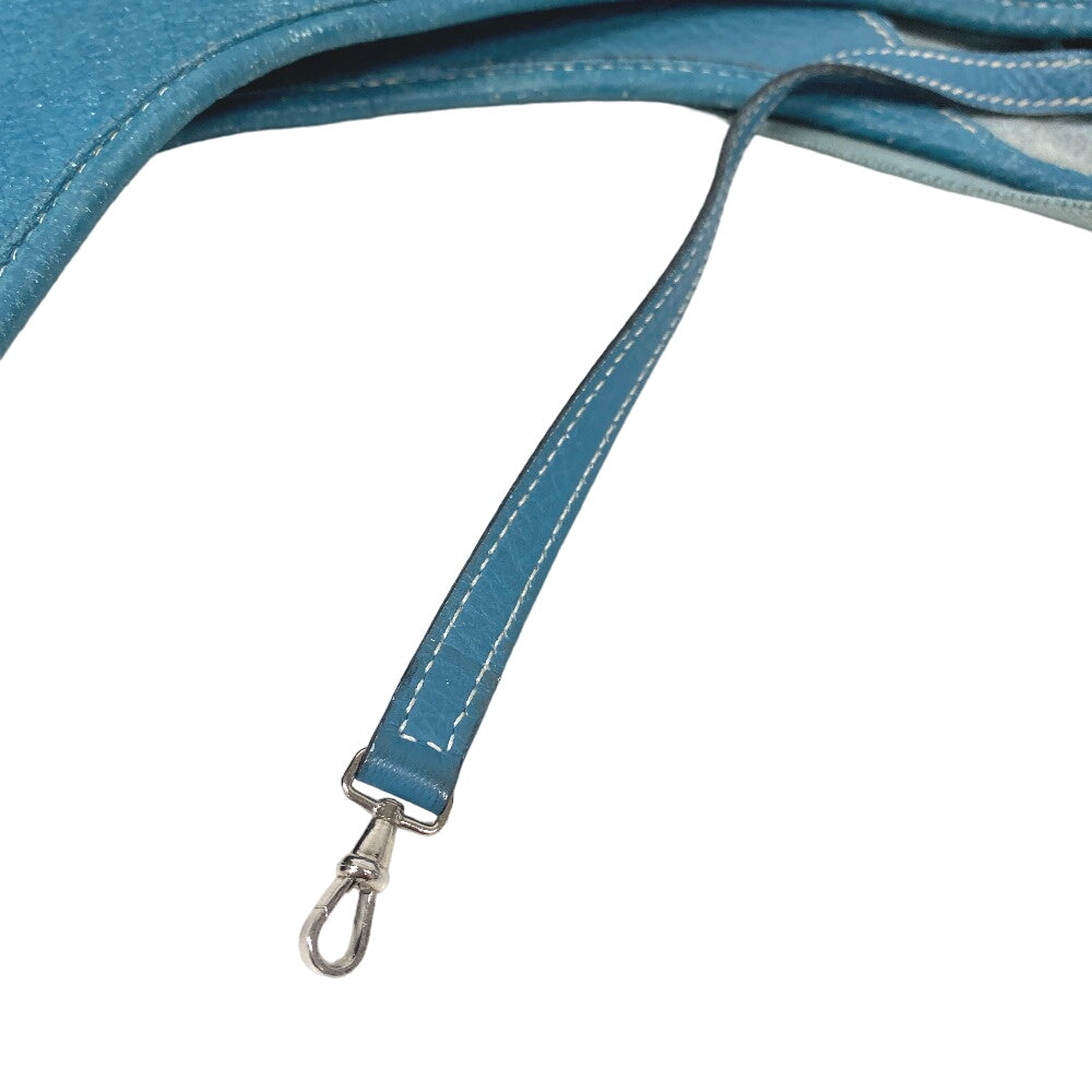 HERMES Shoulder Bag Taurillon Clemence blue Blue gene Sako Women Used Authentic