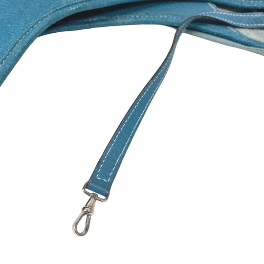 HERMES Shoulder Bag Taurillon Clemence blue Blue gene Sako Women Used Authentic