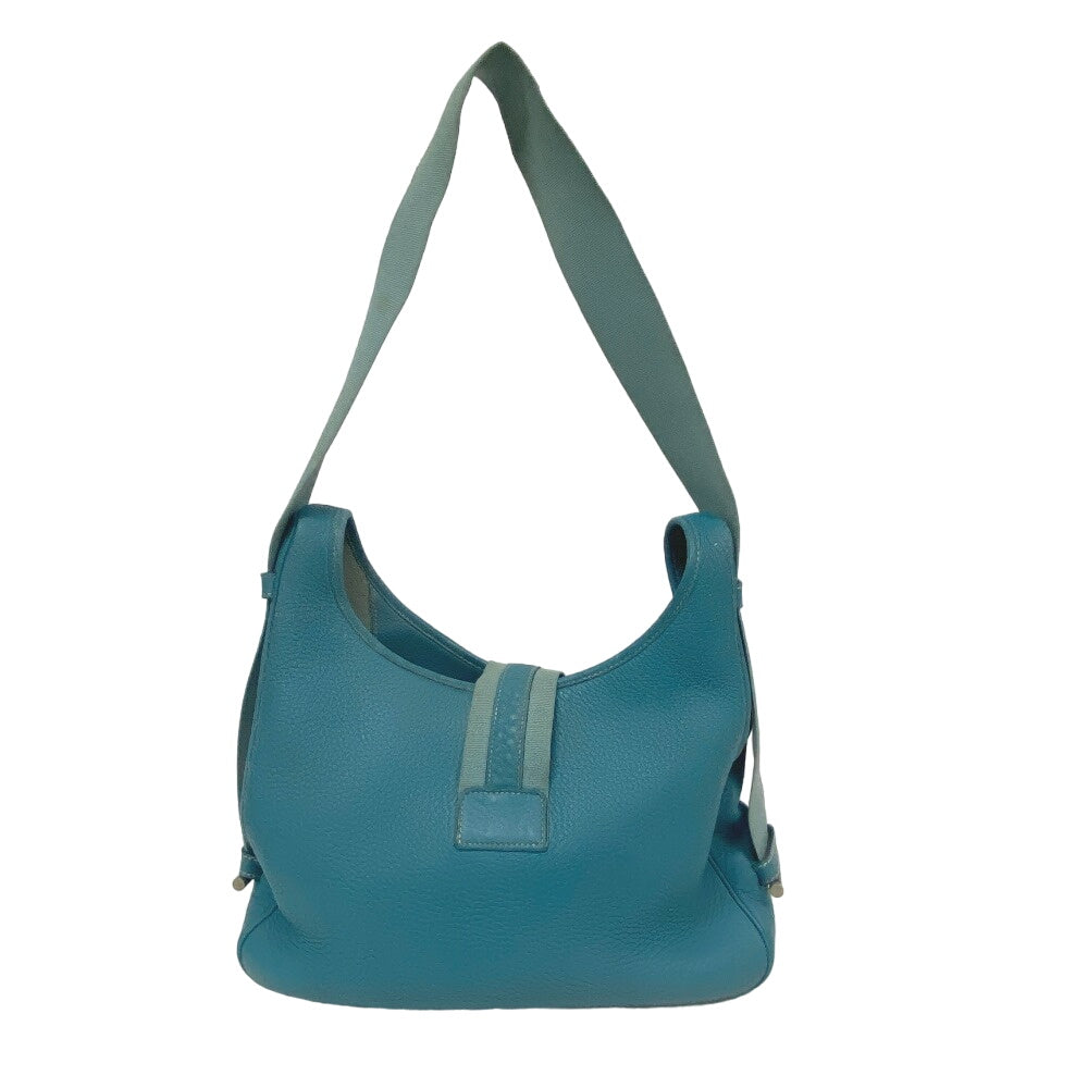 HERMES Shoulder Bag Taurillon Clemence blue Blue gene Sako Women Used Authentic
