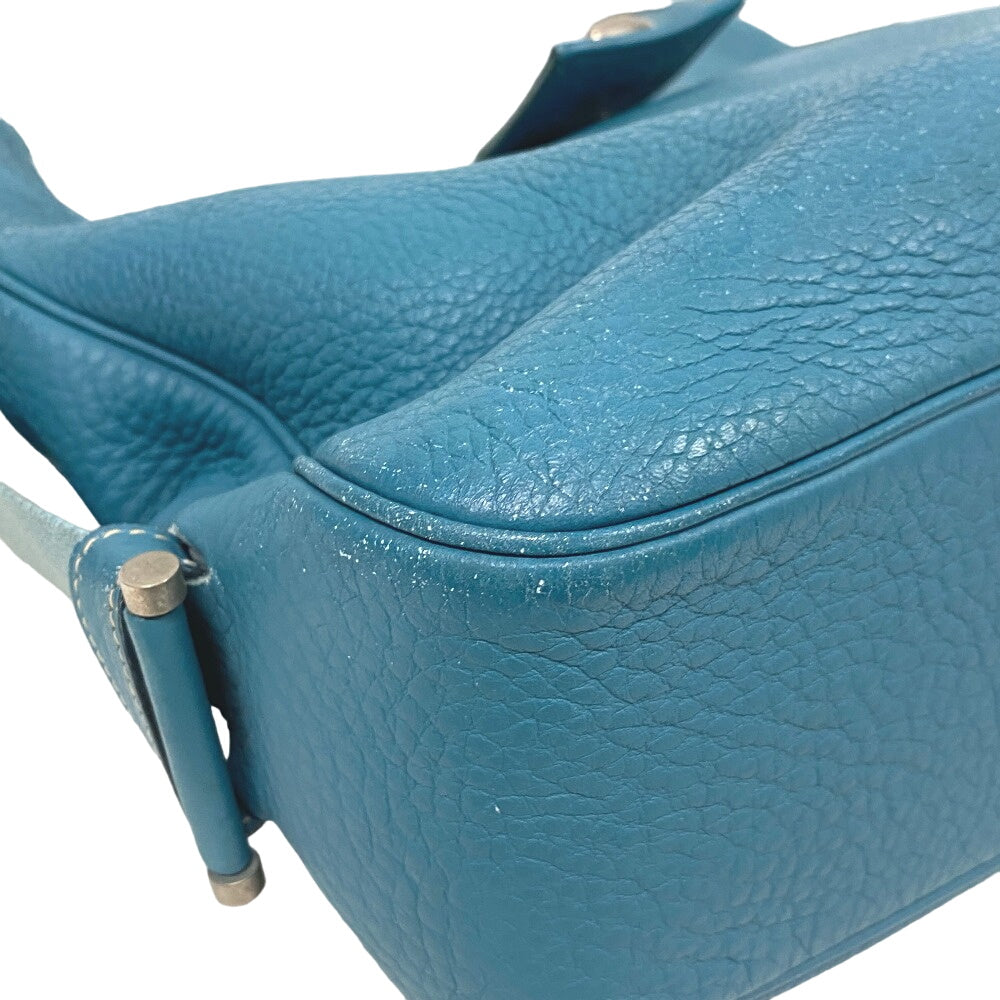 HERMES Shoulder Bag Taurillon Clemence blue Blue gene Sako Women Used Authentic
