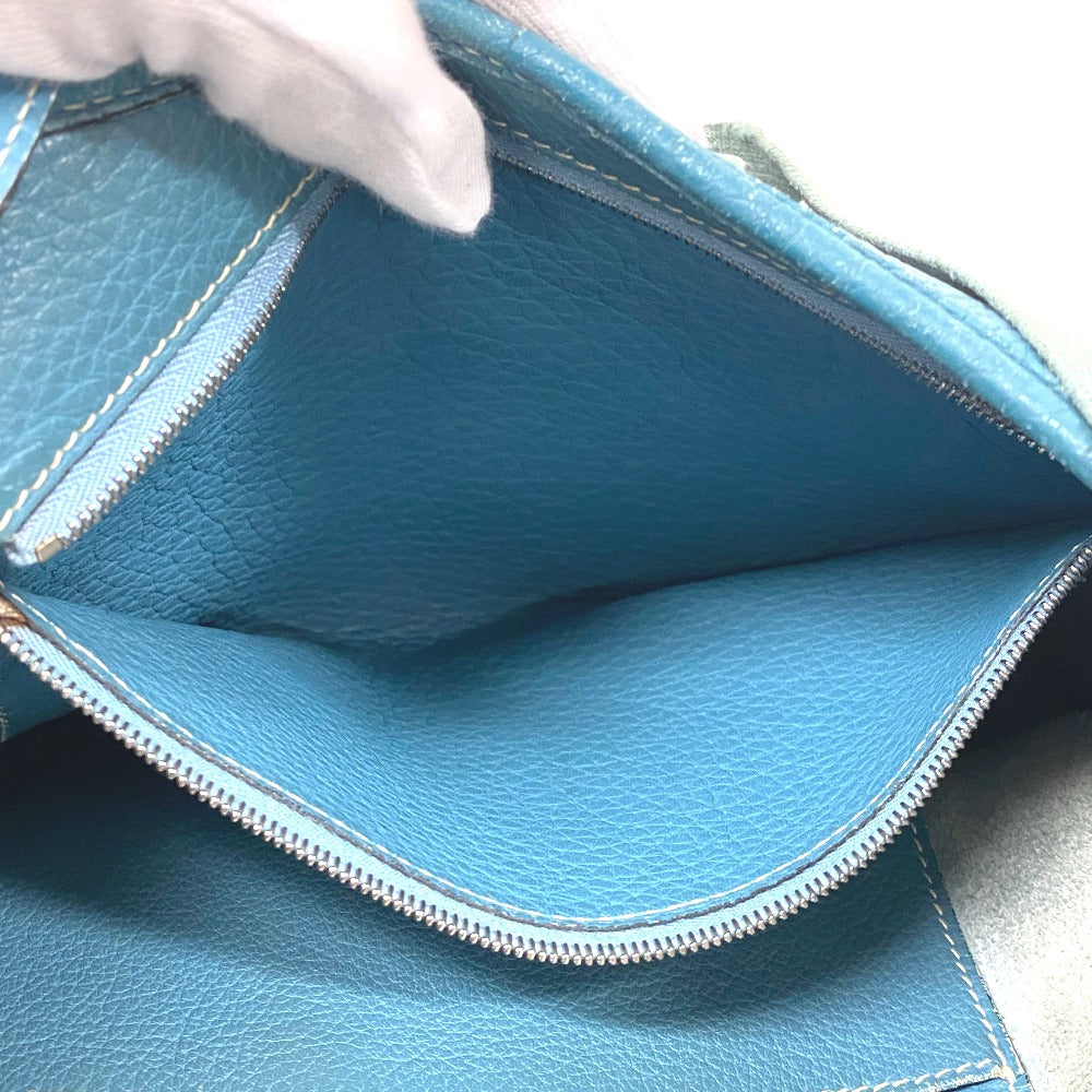 HERMES Shoulder Bag Taurillon Clemence blue Blue gene Sako Women Used Authentic