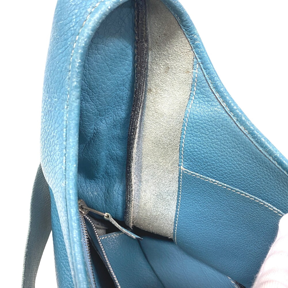 HERMES Shoulder Bag Taurillon Clemence blue Blue gene Sako Women Used Authentic