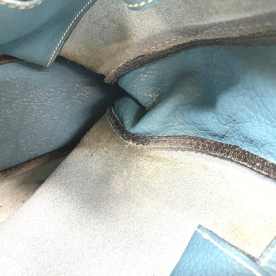 HERMES Shoulder Bag Taurillon Clemence blue Blue gene Sako Women Used Authentic