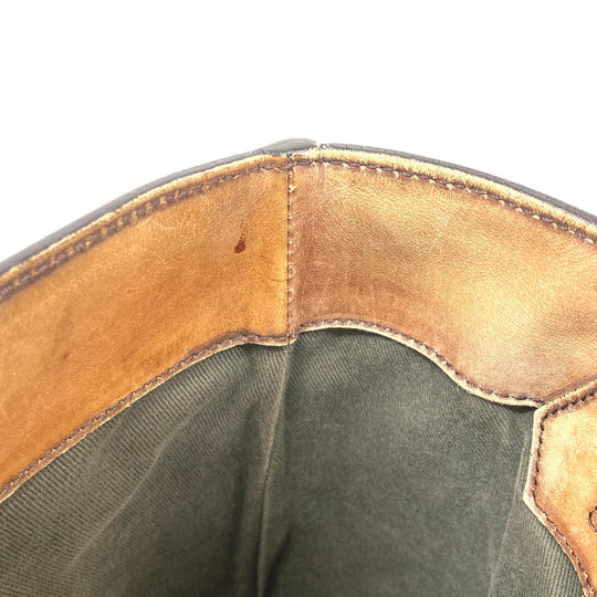 Berluti Tote Bag leather Brown Calligraphic to Jules mens Used Authentic