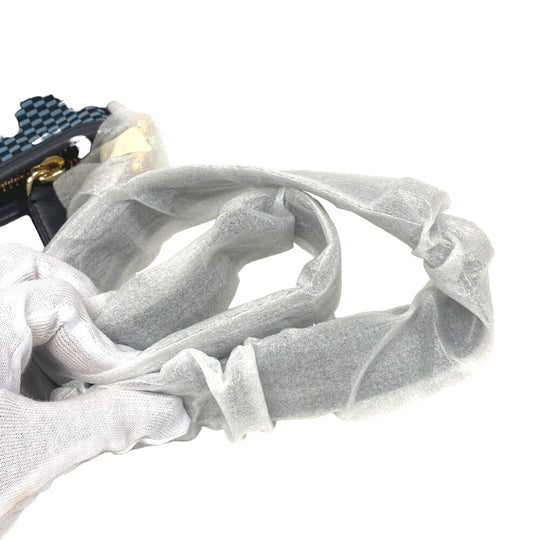 COACH Shoulder Bag 20937 Canvas, Leather Navy Women Used Authentic