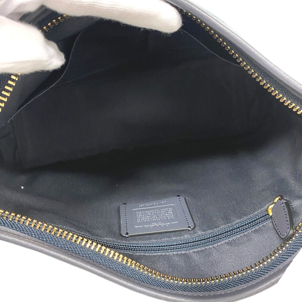 COACH Shoulder Bag 20937 Canvas, Leather Navy Women Used Authentic