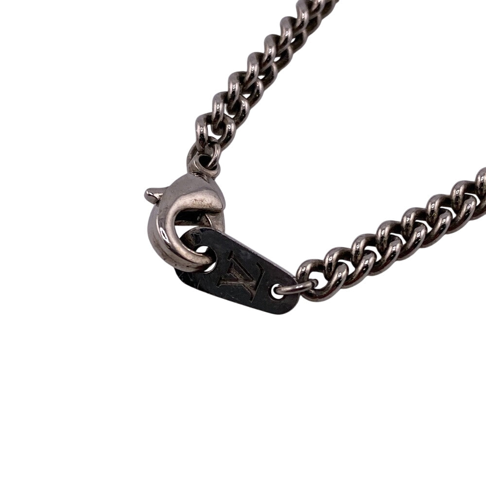 LOUIS VUITTON Necklace OB0198 Gold Plated Silver Collier Astro LV Galaxy Women Used Authentic