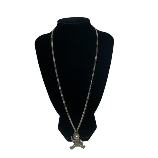 LOUIS VUITTON Necklace OB0198 Gold Plated Silver Collier Astro LV Galaxy Women Used Authentic
