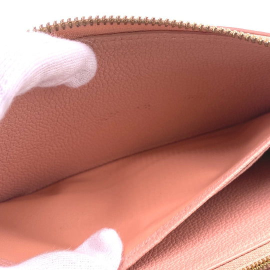 LOUIS VUITTON Long Wallet Purse M81645 leather pink Zip Around Bicolor Monogram Emplant Zippy wallet Women Used Authentic