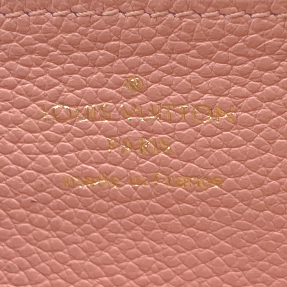 LOUIS VUITTON Long Wallet Purse M81645 leather pink Zip Around Bicolor Monogram Emplant Zippy wallet Women Used Authentic