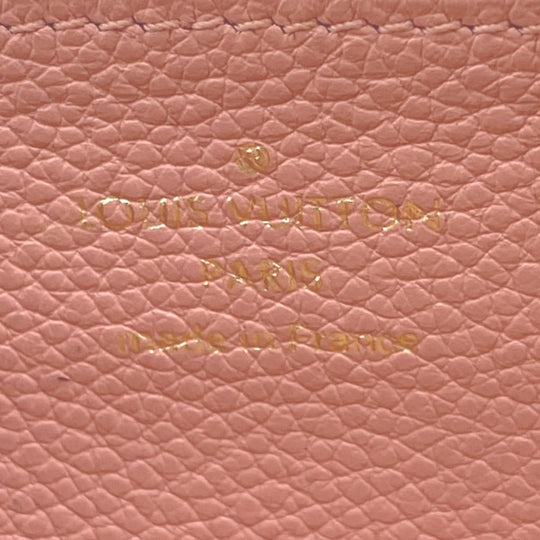 LOUIS VUITTON Long Wallet Purse M81645 leather pink Zip Around Bicolor Monogram Emplant Zippy wallet Women Used Authentic