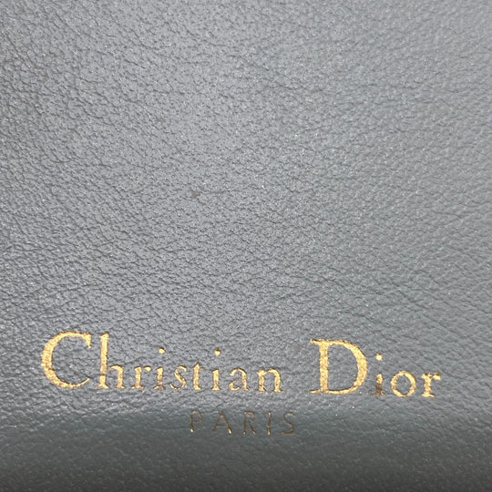 Christian Dior Tri-fold wallet Canvas, Leather gray Compact wallet Oblique Women Used Authentic