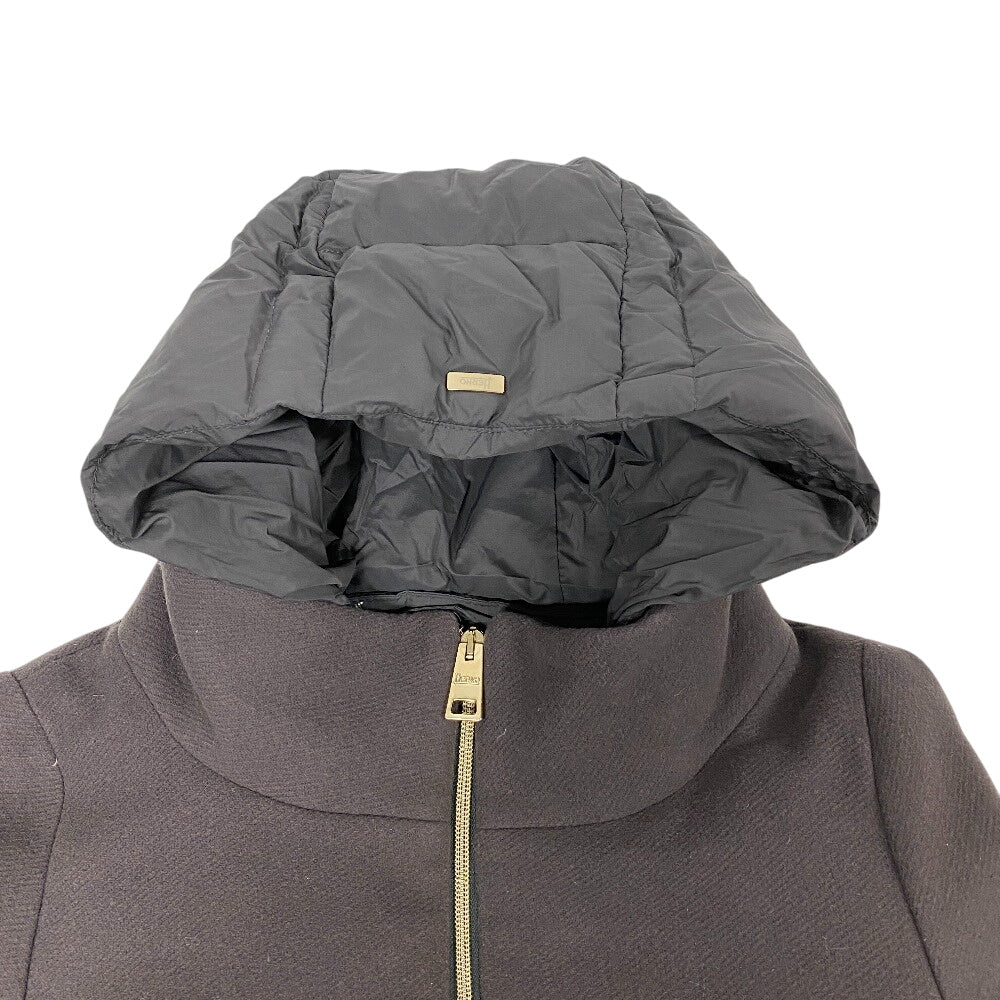 Herno Down jacket PI0848D Wool, Nylon Brown Women 42 Used Authentic