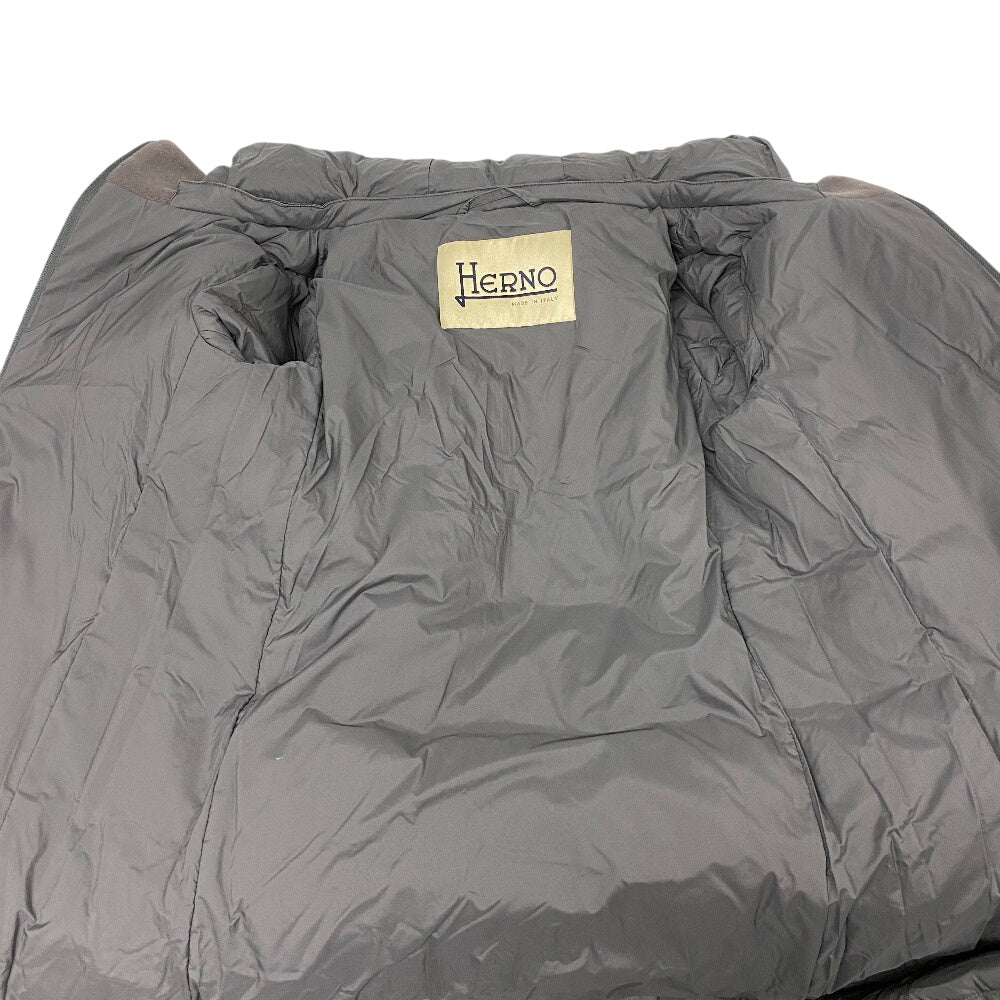 Herno Down jacket PI0848D Wool, Nylon Brown Women 42 Used Authentic