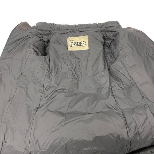 Herno Down jacket PI0848D Wool, Nylon Brown Women 42 Used Authentic