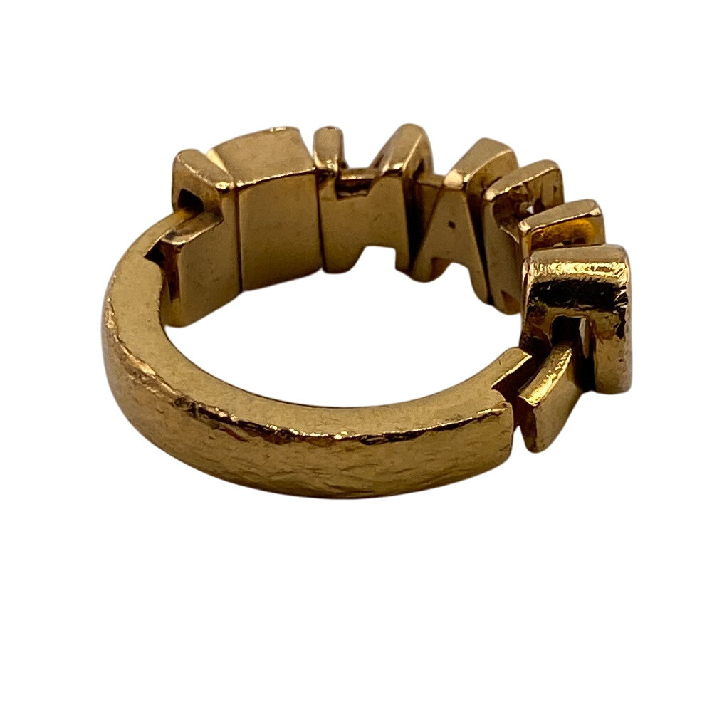 CHANEL Ring Gold Plated gold 01P logo mens(Unisex) Used Authentic