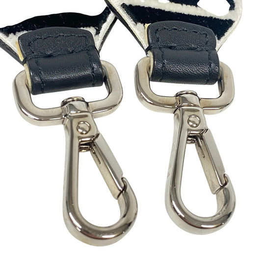 FENDI Shoulder strap Leather, Fabric white Strap you Women(Unisex) Used Authentic