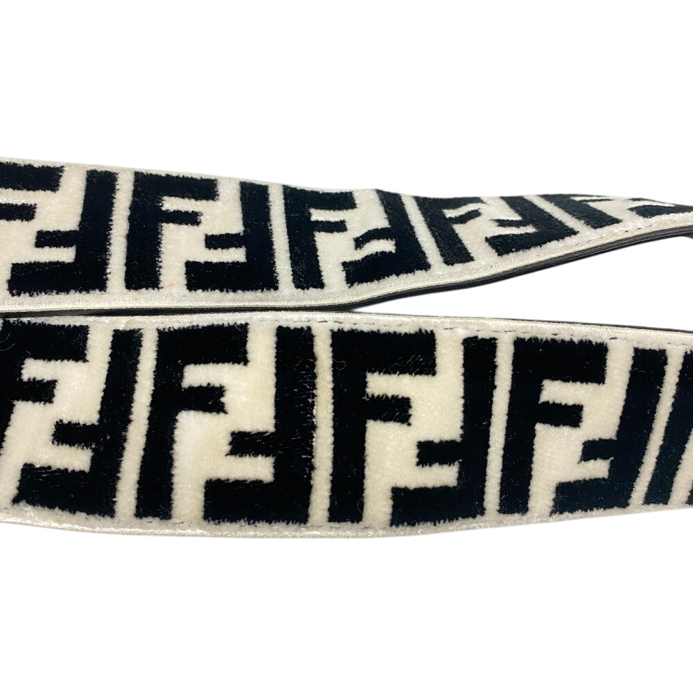 FENDI Shoulder strap Leather, Fabric white Strap you Women(Unisex) Used Authentic
