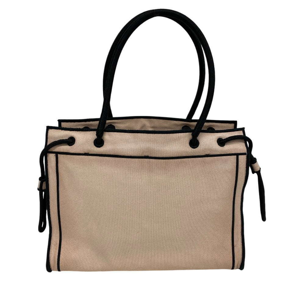 FENDI Tote Bag 8BH378 canvas pink beige Rome Shopper Women Used Authentic