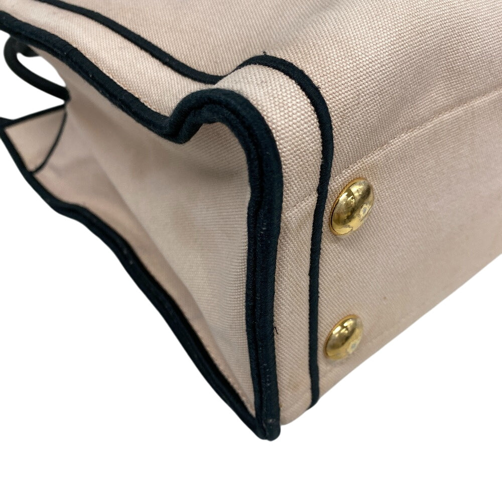 FENDI Tote Bag 8BH378 canvas pink beige Rome Shopper Women Used Authentic