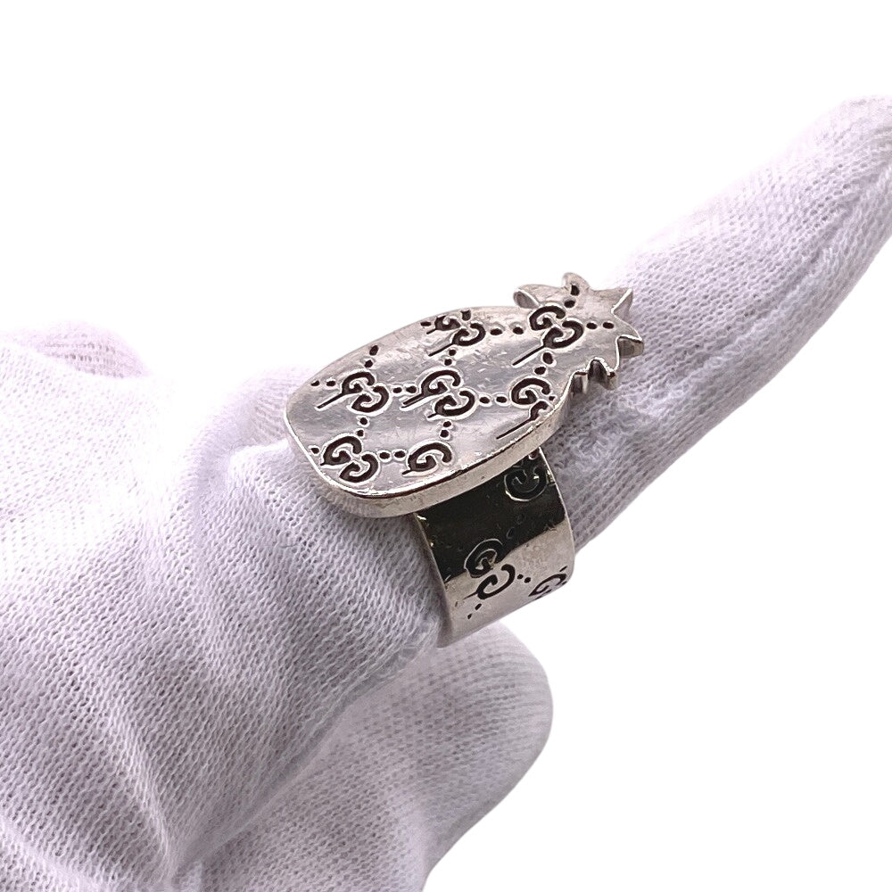 GUCCI Ring Silver925 Silver 925 23.4g GG pineapple mens Used Authentic