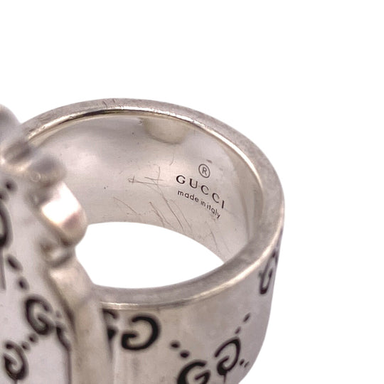 GUCCI Ring Silver925 Silver 925 23.4g GG pineapple mens Used Authentic