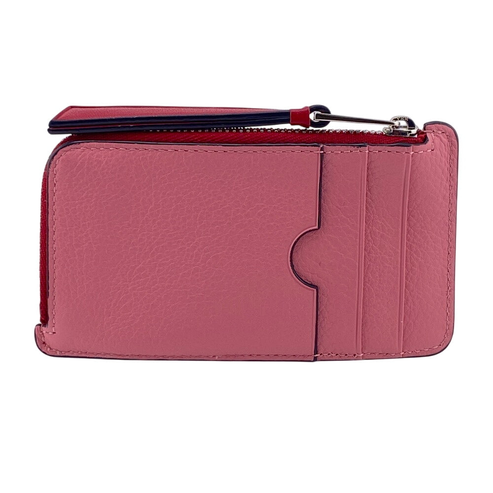 LOEWE Coin case leather pink Women Used Authentic