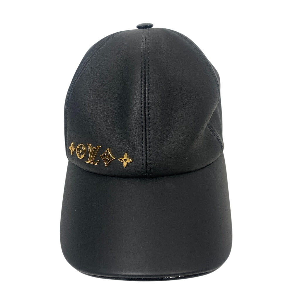 LOUIS VUITTON cap M77306 leather black Cruiser unisex(Unisex) Used Authentic