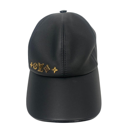 LOUIS VUITTON cap M77306 leather black Cruiser unisex(Unisex) Used Authentic
