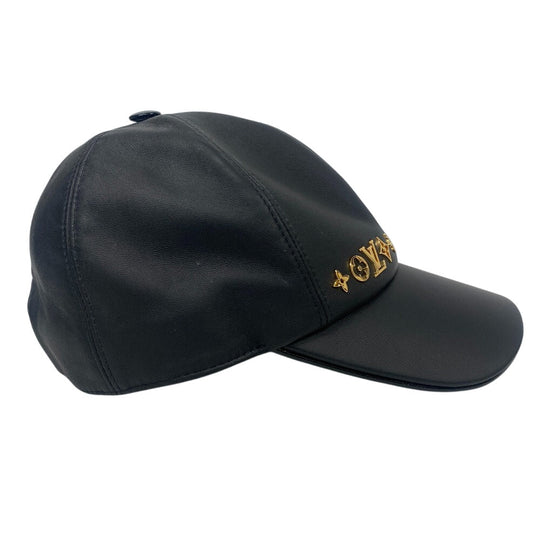 LOUIS VUITTON cap M77306 leather black Cruiser unisex(Unisex) Used Authentic