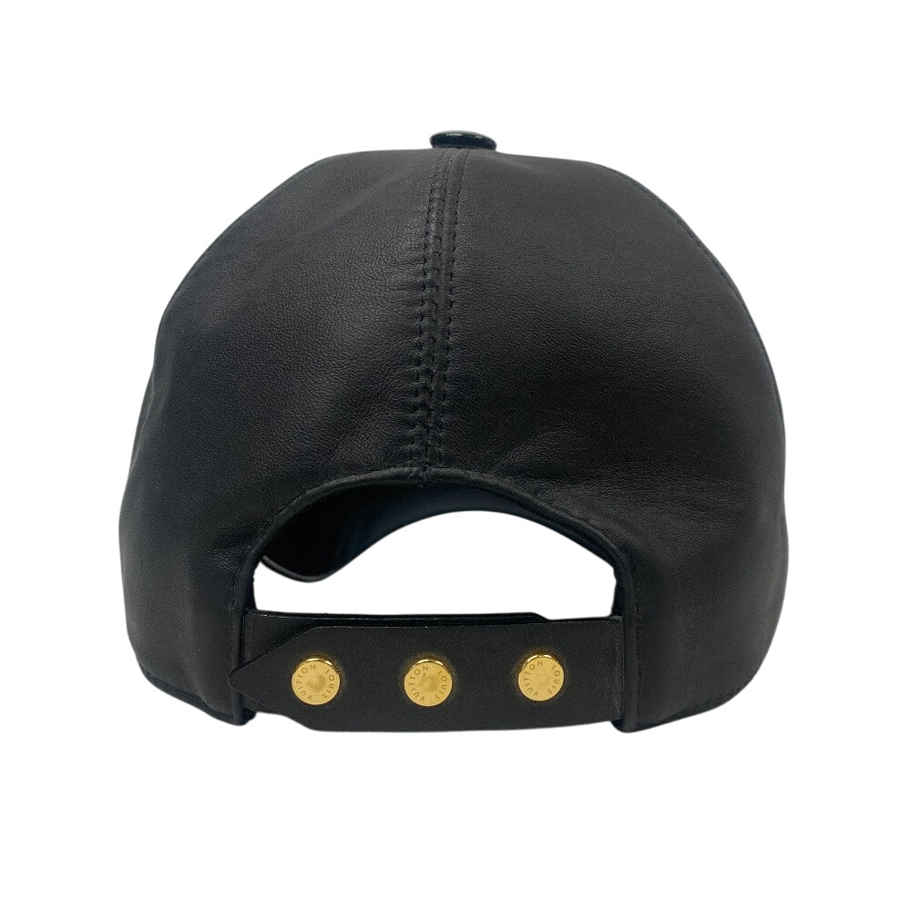 LOUIS VUITTON cap M77306 leather black Cruiser unisex(Unisex) Used Authentic