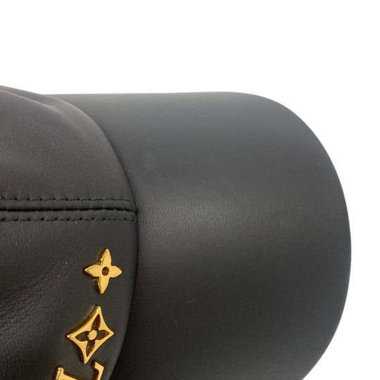 LOUIS VUITTON cap M77306 leather black Cruiser unisex(Unisex) Used Authentic