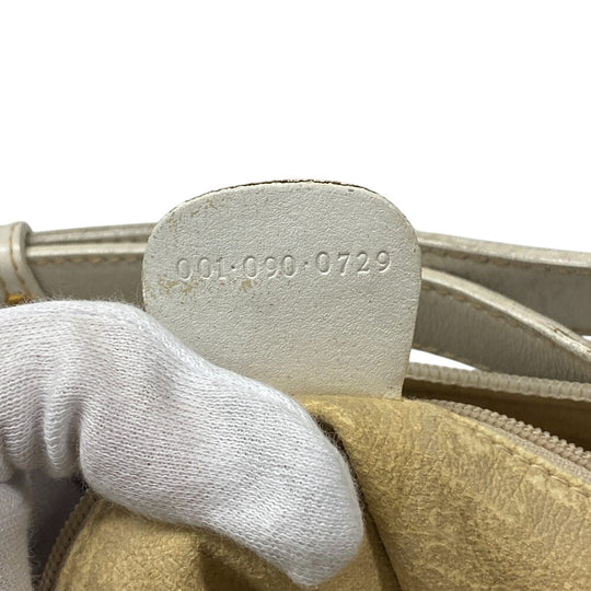 GUCCI Shoulder Bag 001�E090�E0729 Canvas, Leather white Old Gucci Flora GG Women Used Authentic